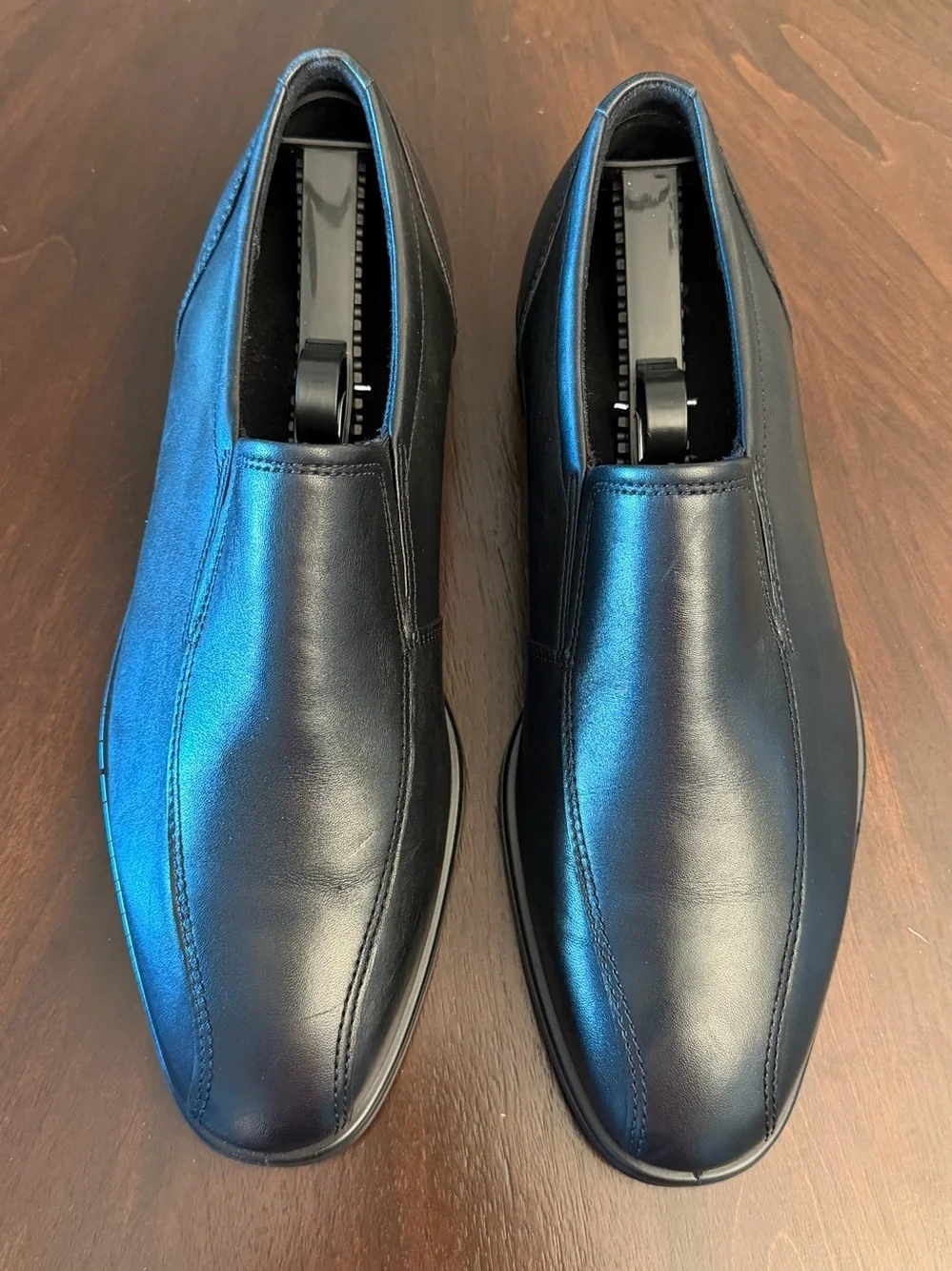 Ecco Men's Black Slip-On Leather Dress Shoes size 42
